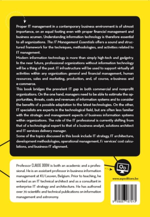 Achterkant van The IT Management Essentials