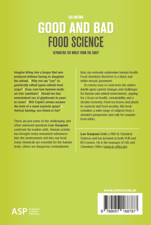 Achterkant van Good and Bad Food Science