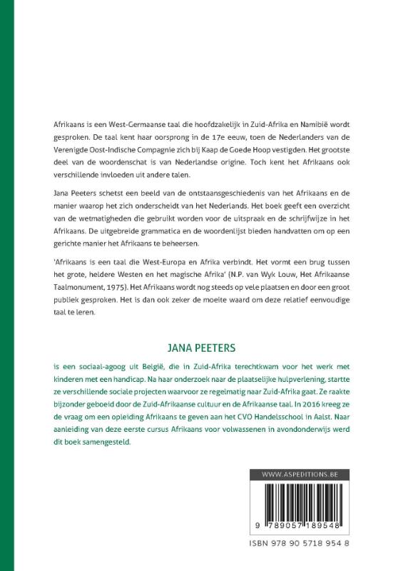 Achterkant van Taalcursus Afrikaans