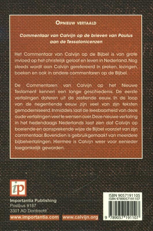 Achterkant van 1 en 2 Tessalonicenzen