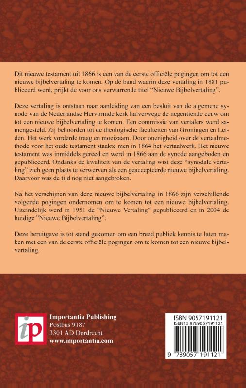 Achterkant van Het Nieuwe Testament met aantekeningen
