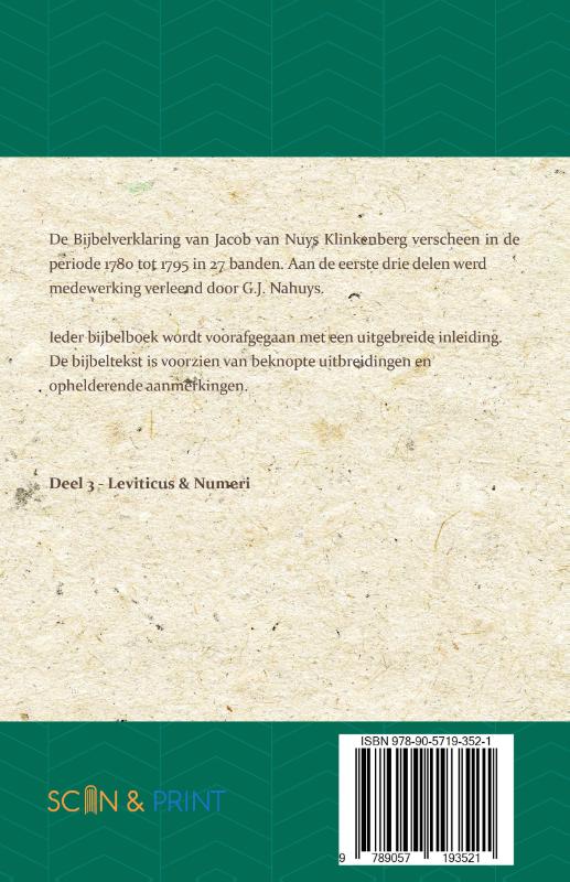 Achterkant van Leviticus & Numeri