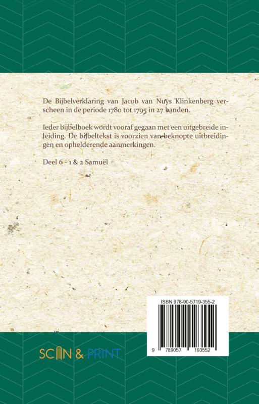Achterkant van 1 & 2 Samuël