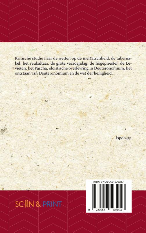 Achterkant van Kritische Studiën over de Vijf Boeken van Mozes
