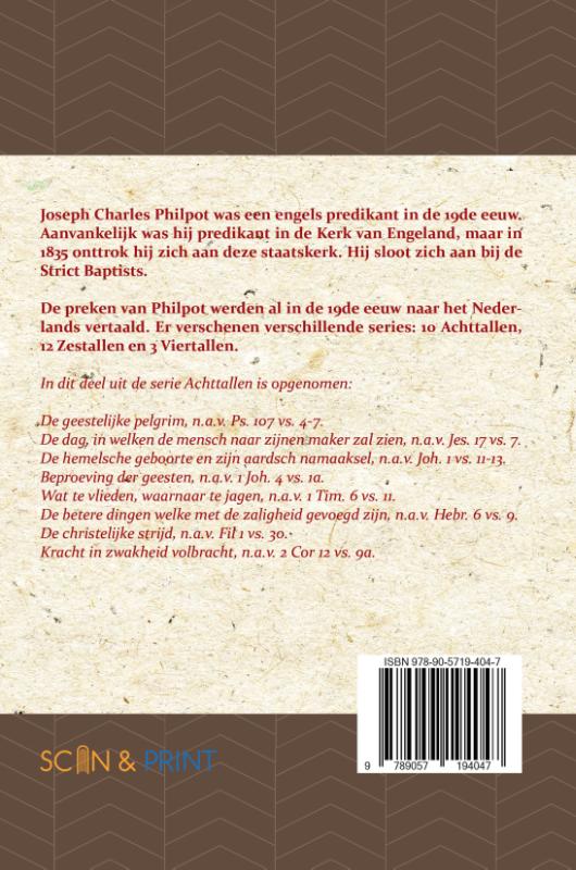 Achterkant van Derde Achttal Leerredenen