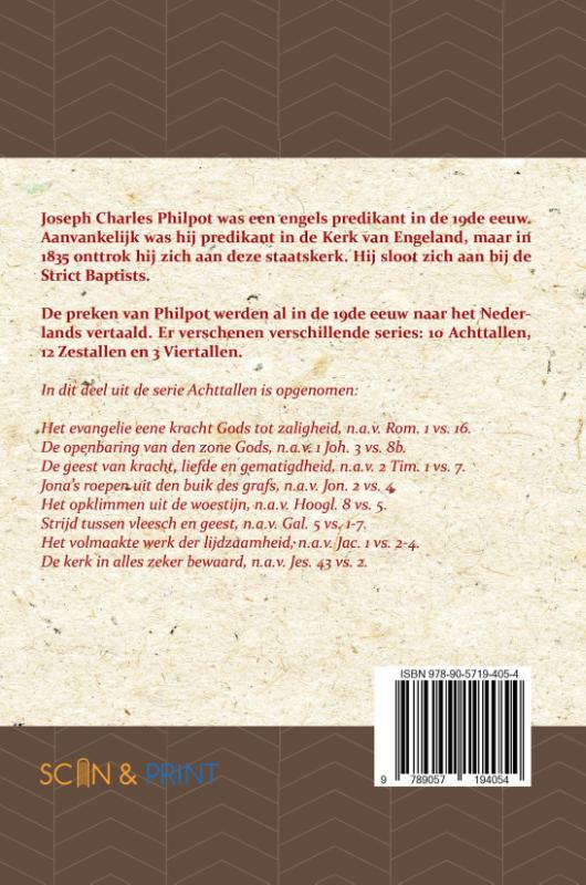 Achterkant van Vierde Achttal Leerredenen