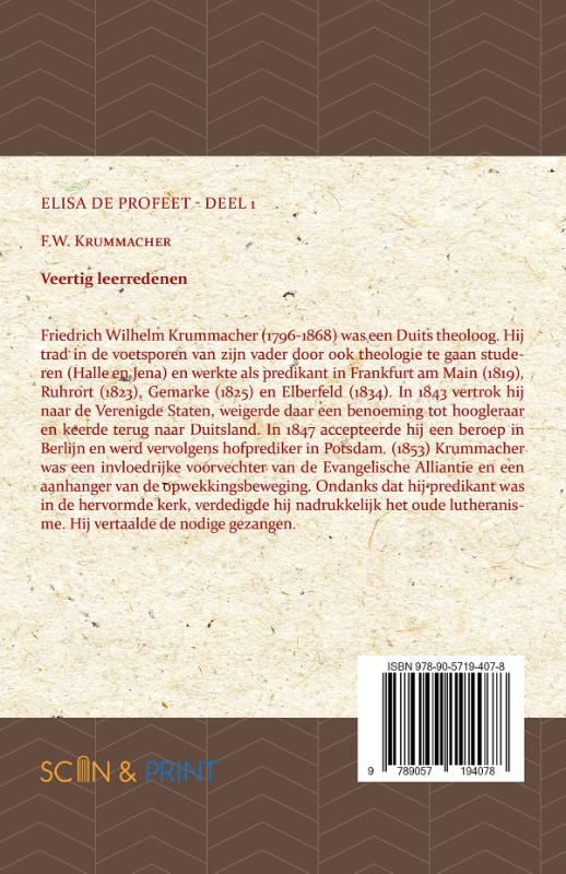 Achterkant van Elisa, de profeet 1