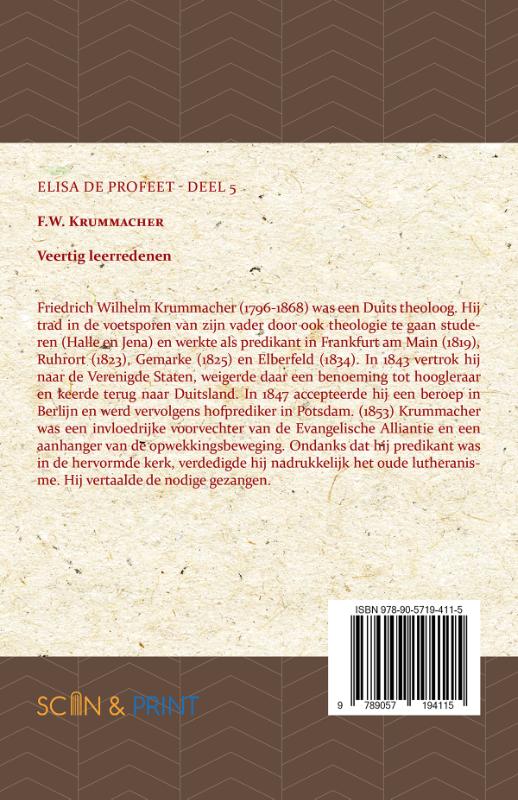 Achterkant van Elisa, de profeet 5