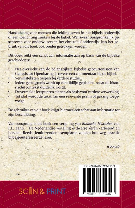 Achterkant van Bijbelsche Geschiedenissen