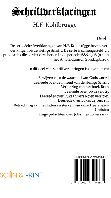 Achterkant van Schriftverklaringen 1