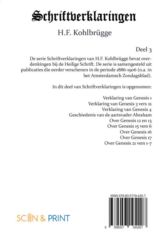 Achterkant van Schriftverklaringen 3