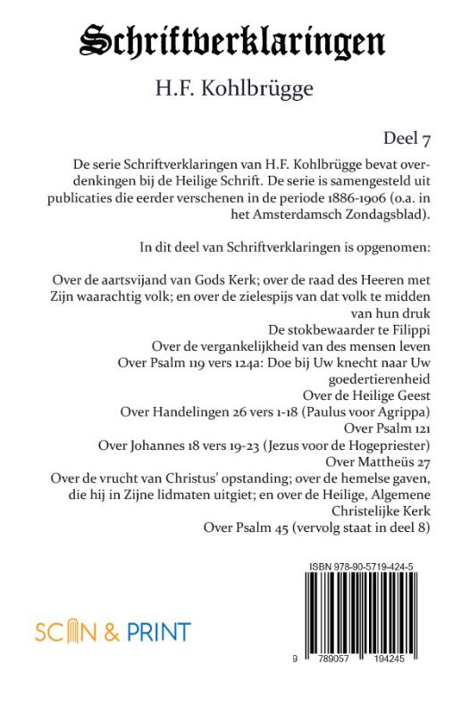 Achterkant van Schriftverklaringen 7