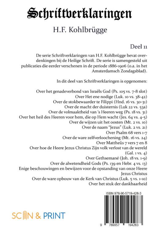 Achterkant van Schriftverklaringen 11