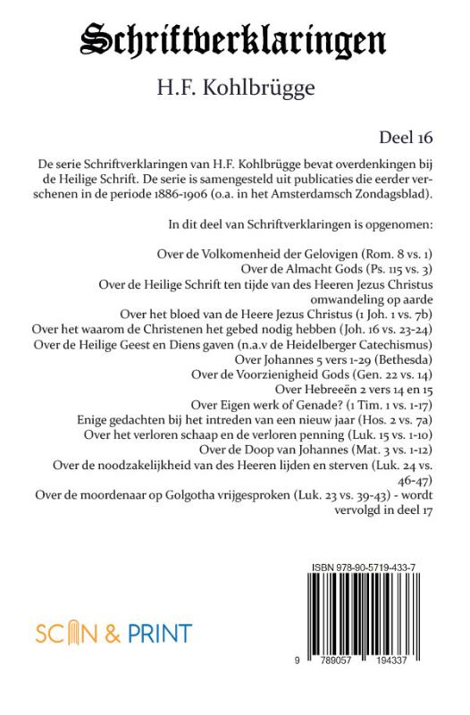 Achterkant van Schriftverklaringen 16