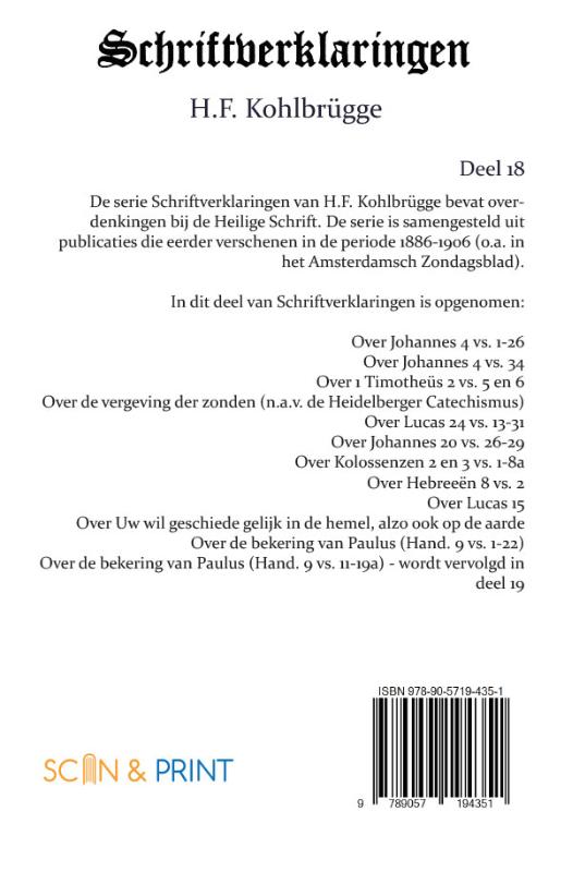 Achterkant van Schriftverklaringen 18