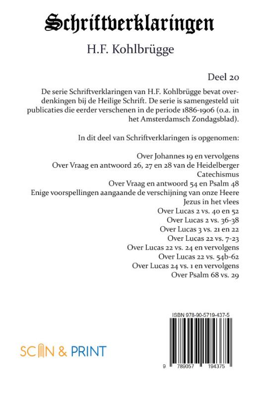 Achterkant van Schriftverklaringen 20