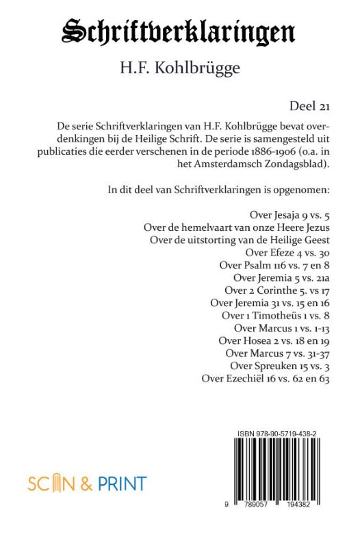 Achterkant van Schriftverklaringen 21
