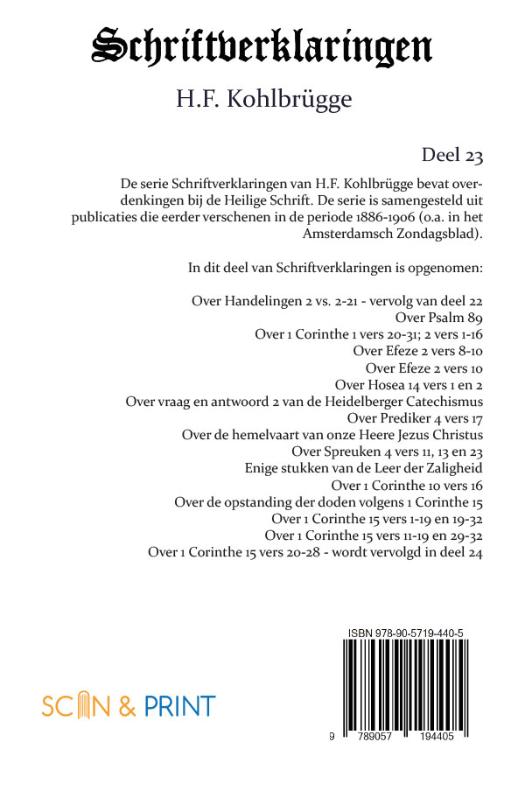 Achterkant van Schriftverklaringen 23