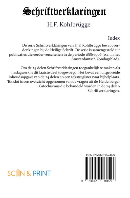 Achterkant van Schriftverklaringen 25