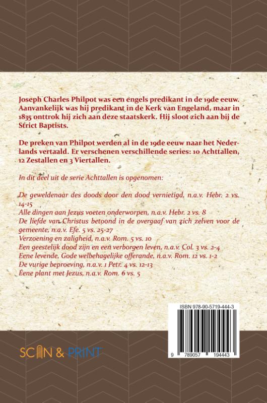 Achterkant van Zesde Achttal Leerredenen
