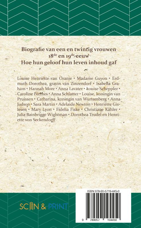 Achterkant van Geloofsgetuigen 18de en 19de eeuw