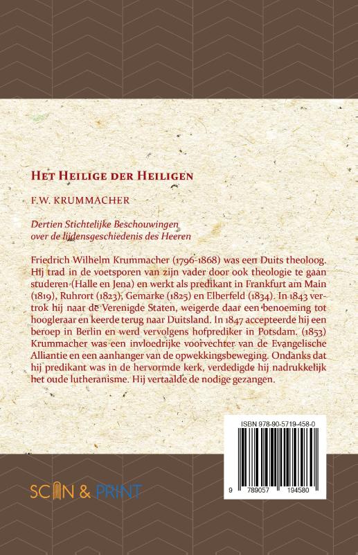 Achterkant van Het Heilige der Heilige