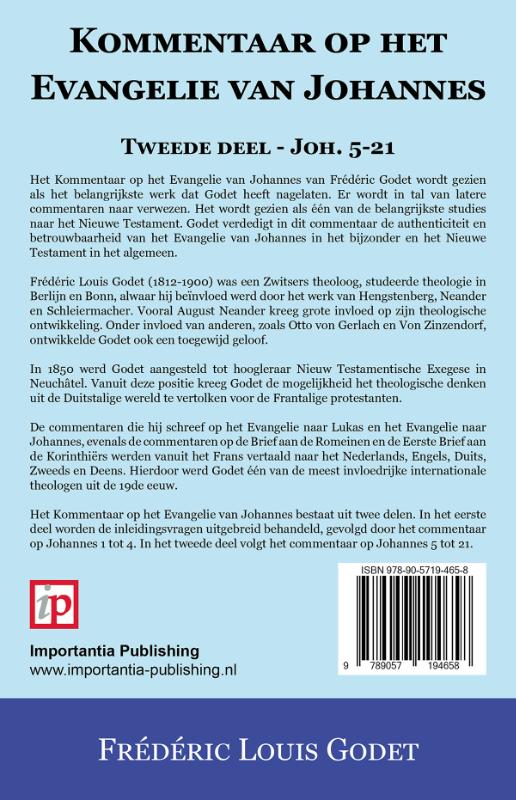 Achterkant van Tweede deel - Joh. 5-21