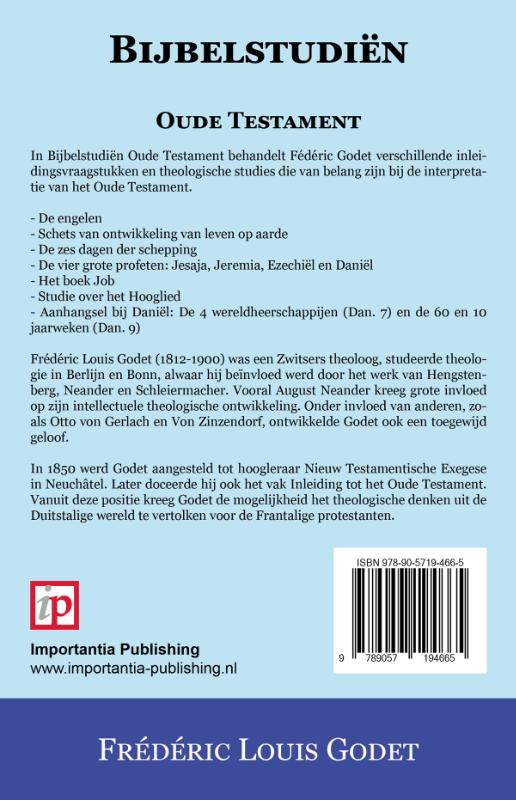 Achterkant van Bijbelstudiën Oude Testament