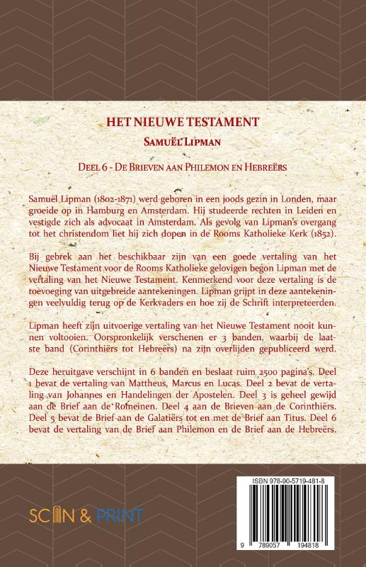 Achterkant van De Brieven aan Philemon en Hebreërs