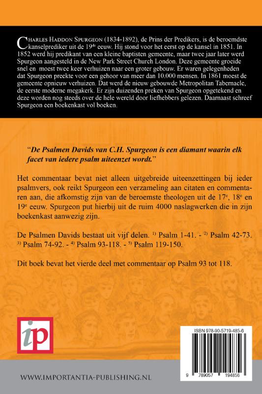 Achterkant van De Psalmen Davids 4