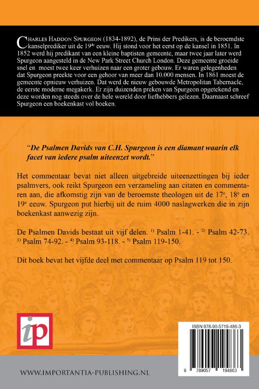 Achterkant van De Psalmen Davids 5