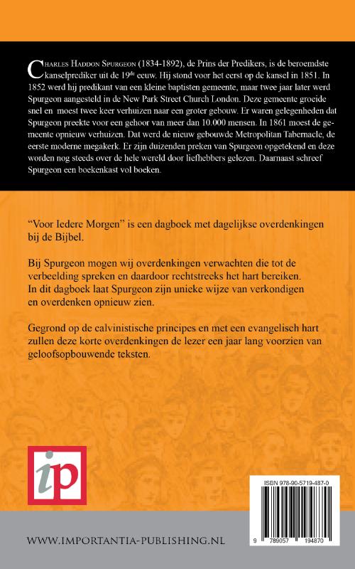 Achterkant van Voor iederen morgen