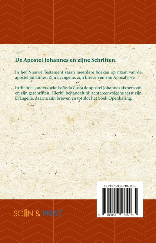 Achterkant van De Apostel Johannes en zijne Schriften