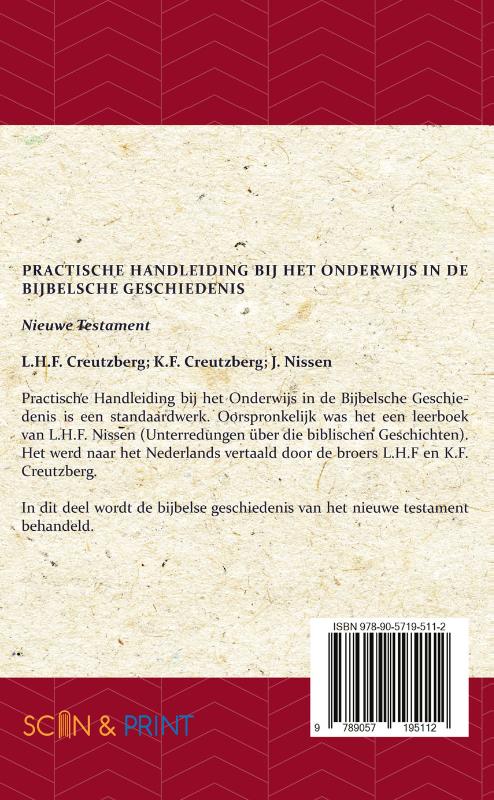 Achterkant van Practische Handleiding bij het Onderwijs in de Bijbelsche Geschiedenis