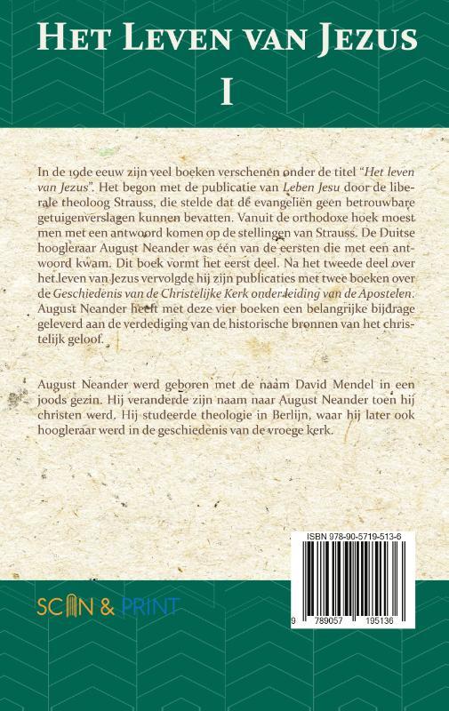 Achterkant van Het Leven van Jezus I