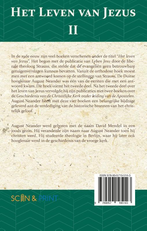 Achterkant van Het Leven van Jezus II