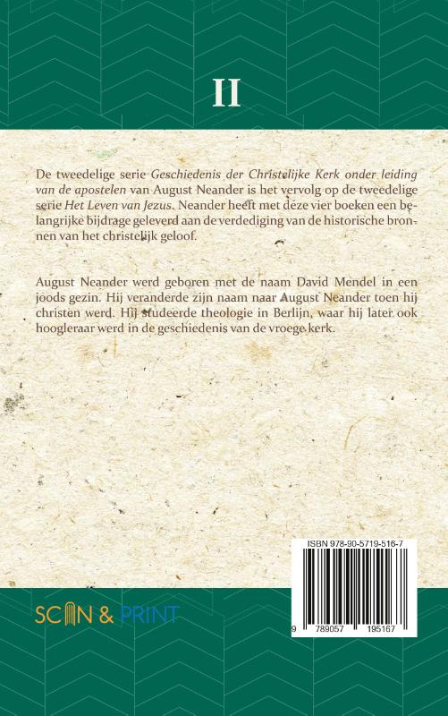 Achterkant van Geschiedenis der Christelijke Kerk onder leiding van de Apostelen II