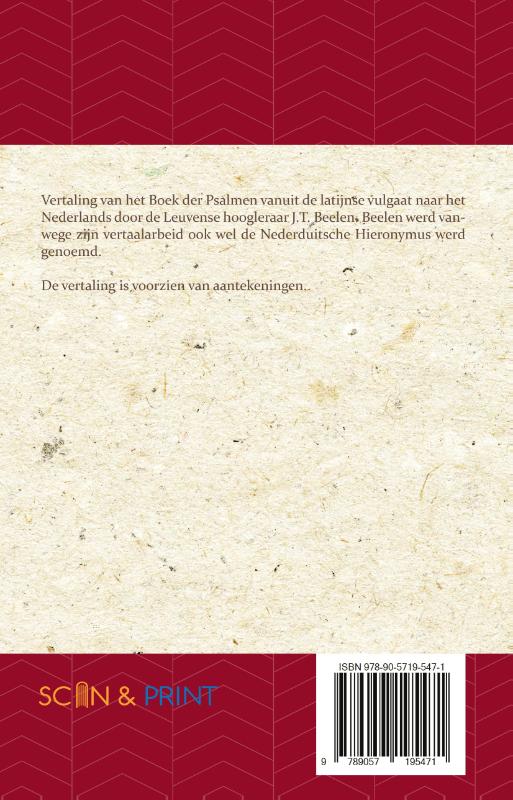 Achterkant van Het Boek der Psalmen 1-75