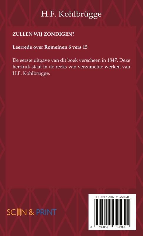 Achterkant van Zullen wij zondigen?