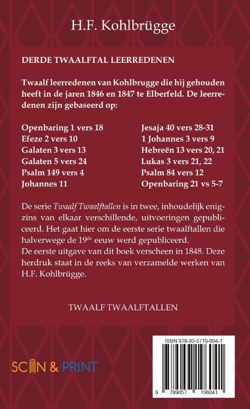 Achterkant van Twaalftal Leerredenen I - 3