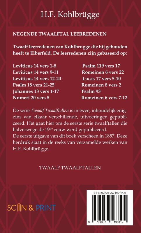 Achterkant van Twaalftal Leerredenen I - 9