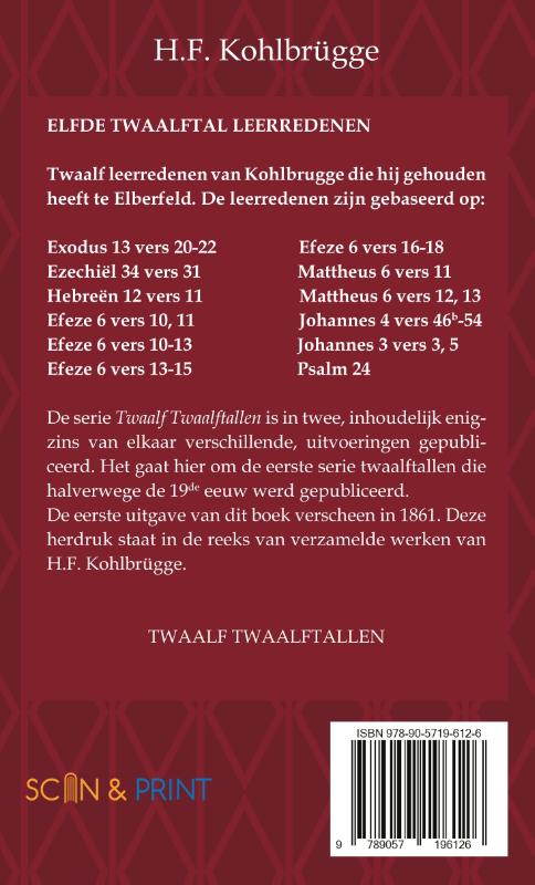 Achterkant van Twaalftal Leerredenen I - 11