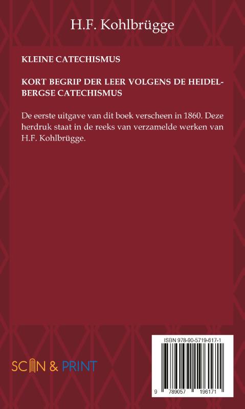 Achterkant van Kleine Cathechismus