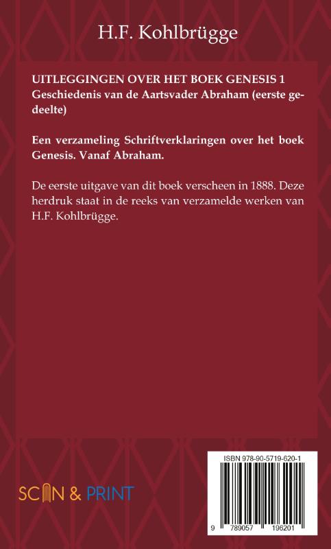 Achterkant van Uitleggingen over het Boek Genesis 2