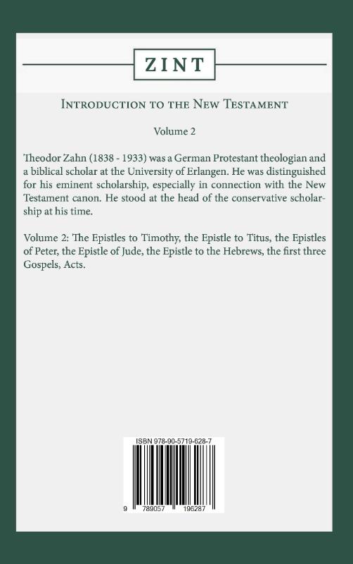 Achterkant van Introduction to the New Testament