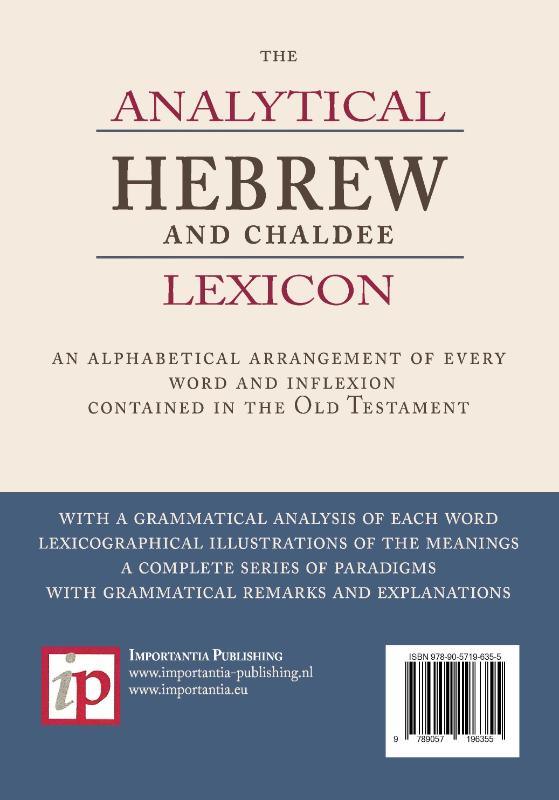 Achterkant van The Analytical Hebrew and Chaldee Lexicon