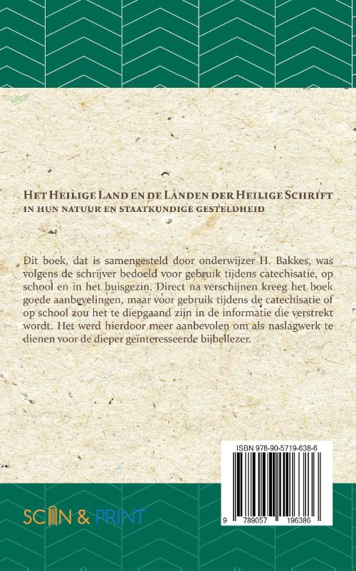 Achterkant van Het Heilige Land en de landen der Heilige Schrift