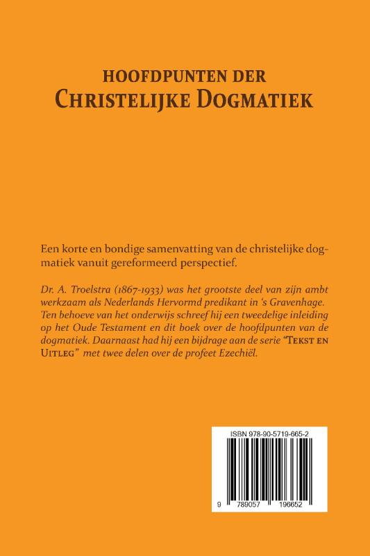 Achterkant van Hoofdpunten der Christelijke Dogmatiek