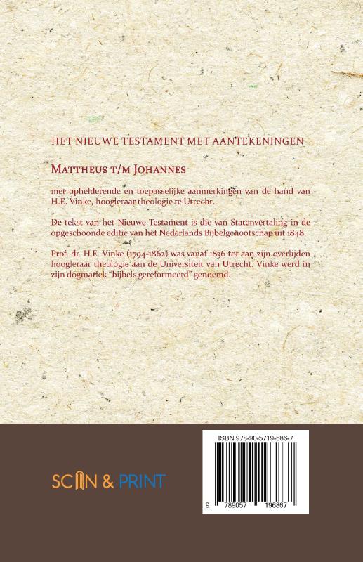 Achterkant van Het Nieuwe Testament met Aantekeningen 1
