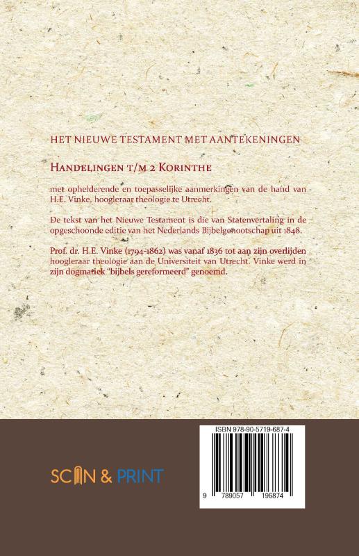 Achterkant van Het Nieuwe Testament met Aantekeningen 2
